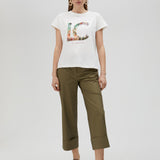 LOLA CASADEMUNT White Multi-stripe T-shirt 