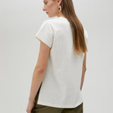 LOLA CASADEMUNT White Multi-stripe T-shirt 