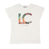 LOLA CASADEMUNT White Multi-stripe T-shirt 