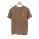 Camiseta Dantas Cocoa Orange Logo - ECRU