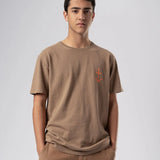 Camiseta Dantas Cocoa Orange Logo - ECRU