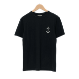 Camiseta Dantas Dark Navy Ecru Logo - ECRU