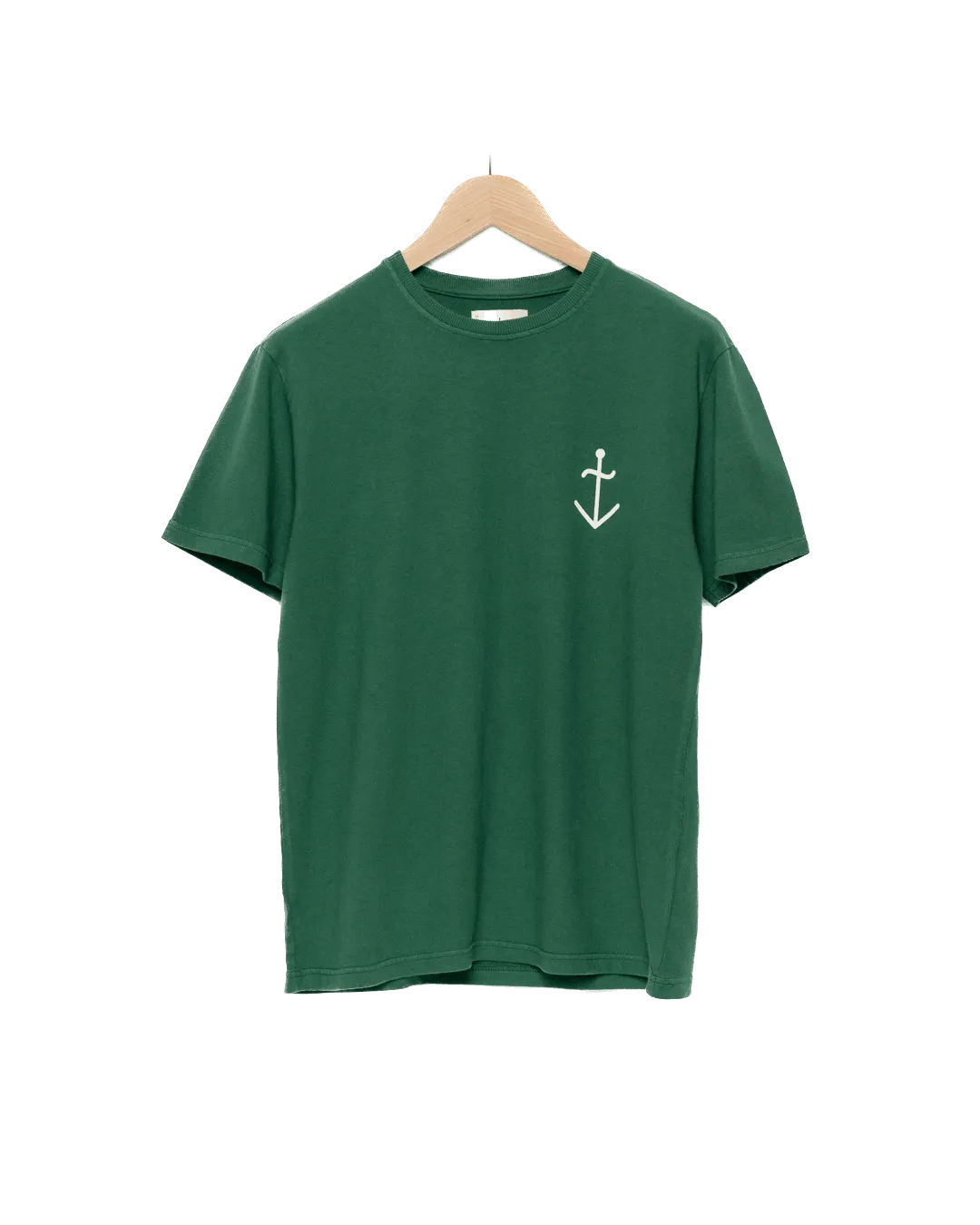 Camiseta Dantas Hunter Green Ecru Logo - ECRU