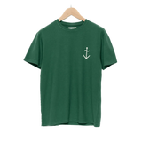Camiseta Dantas Hunter Green Ecru Logo - ECRU