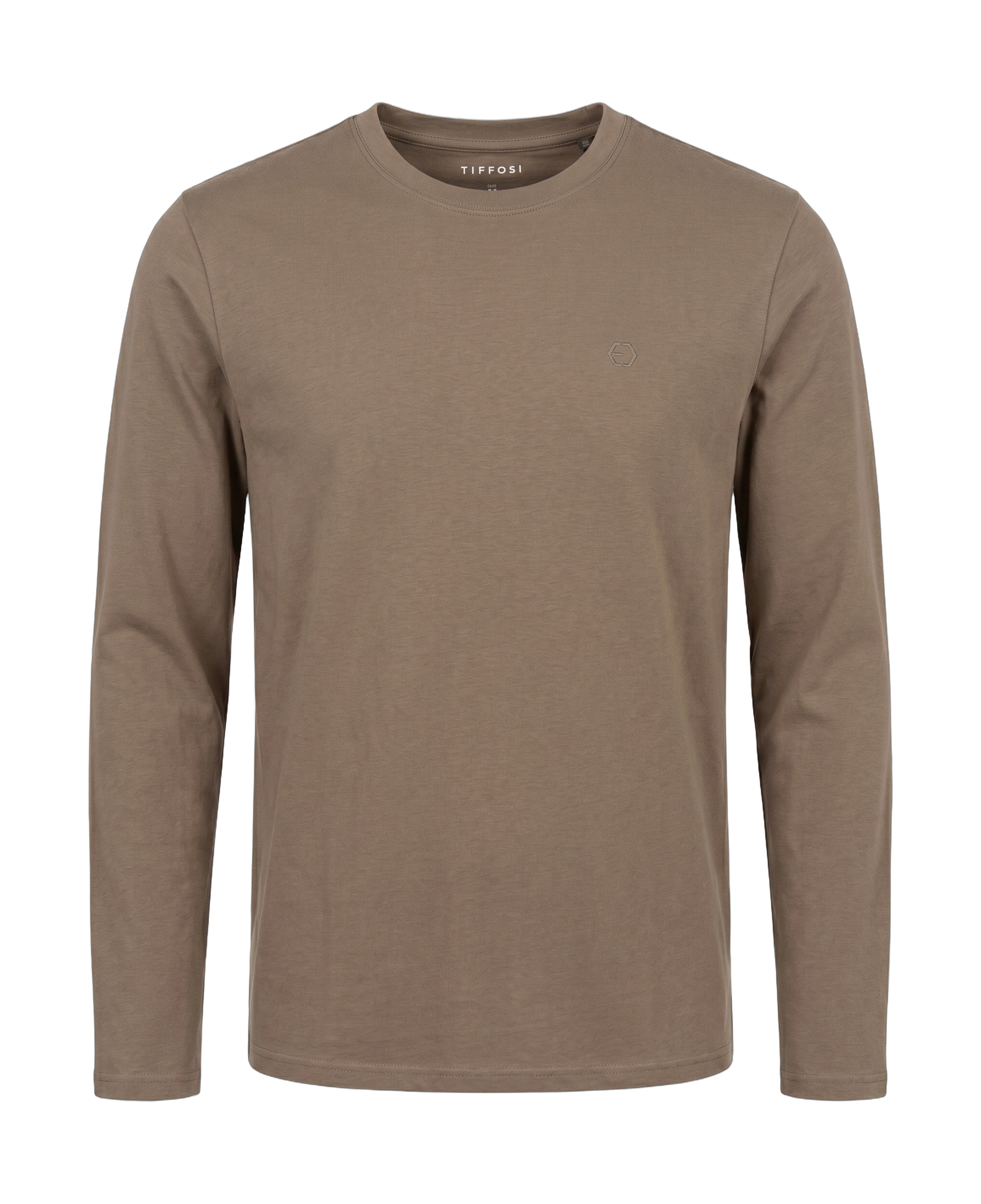 Camiseta de manga larga TIFFOSI Virgil beige, flat frontal