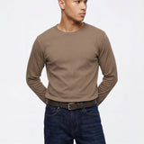Camiseta de manga larga TIFFOSI Virgil beige, modelo vista alternativa