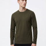 Camiseta de manga larga TIFFOSI Virgil verde oscuro, modelo vista alternativa