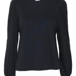 Camiseta de Mujer Vero Moda Manga Larga Abullonada Kerry Black - ECRU
