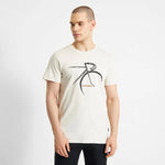 Camiseta Dedicated Stockholm Side Bike Oat White - ECRU