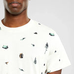 Camiseta Dedicated Stockholm Take a Hike AOP Oat White - ECRU