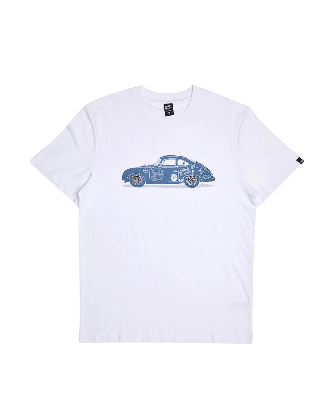 Camiseta Deus Ex Machina Classic 356 Porsche Tee White - ECRU