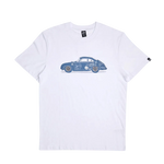 Camiseta Deus Ex Machina Classic 356 Porsche Tee White - ECRU