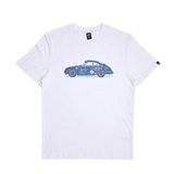 Camiseta Deus Ex Machina Classic 356 Porsche Tee White - ECRU