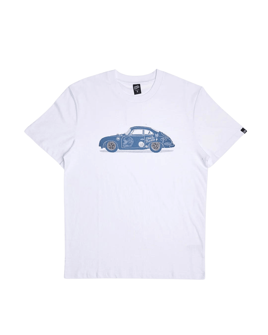 Camiseta Deus Ex Machina Classic 356 Porsche Tee White - ECRU