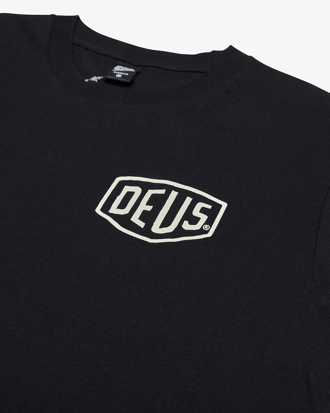 Camiseta Deus Ex Machina Classic Parrilla Tee Black - ECRU