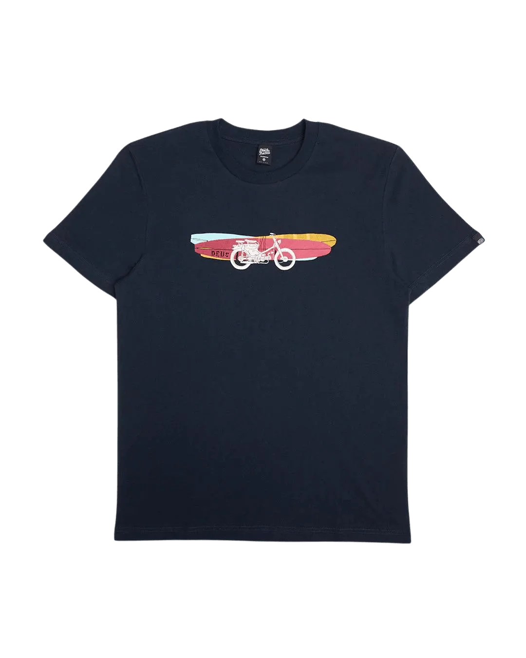 Camiseta Deus Ex Machina Classic Seasider Tee Navy - ECRU