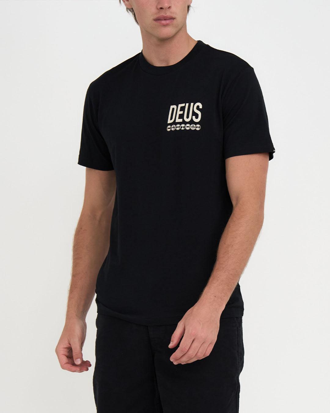 Camiseta Deus Ex Machina Inline Black - ECRU