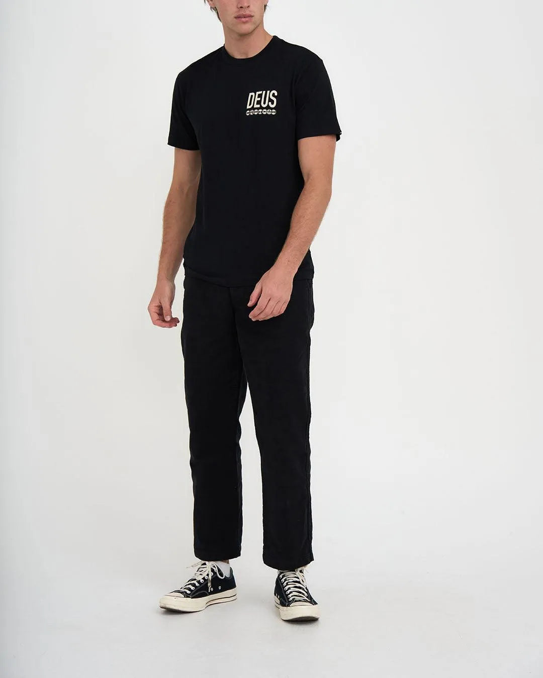 Camiseta Deus Ex Machina Inline Black - ECRU