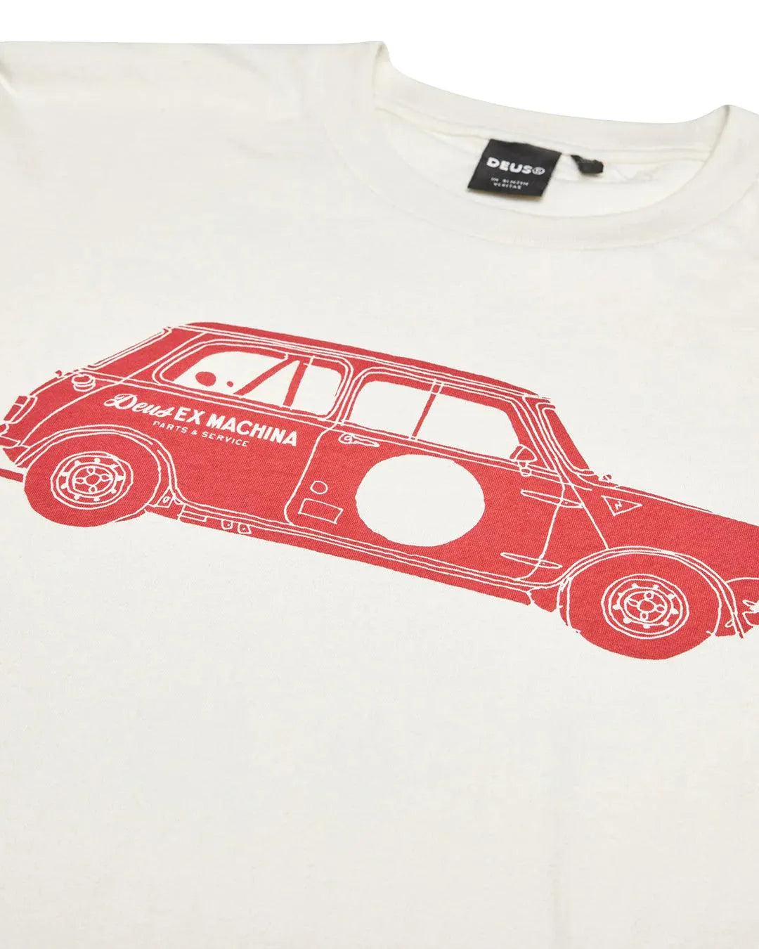 Camiseta Deus Ex Machina Mini Tee Vintage White - ECRU