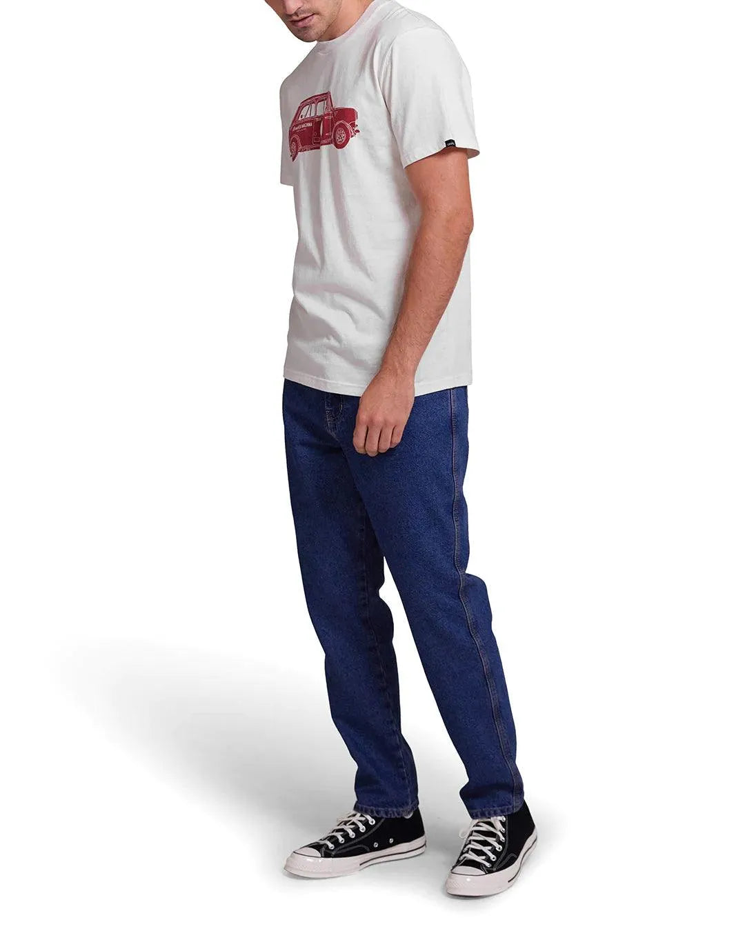 Camiseta Deus Ex Machina Mini Tee Vintage White - ECRU