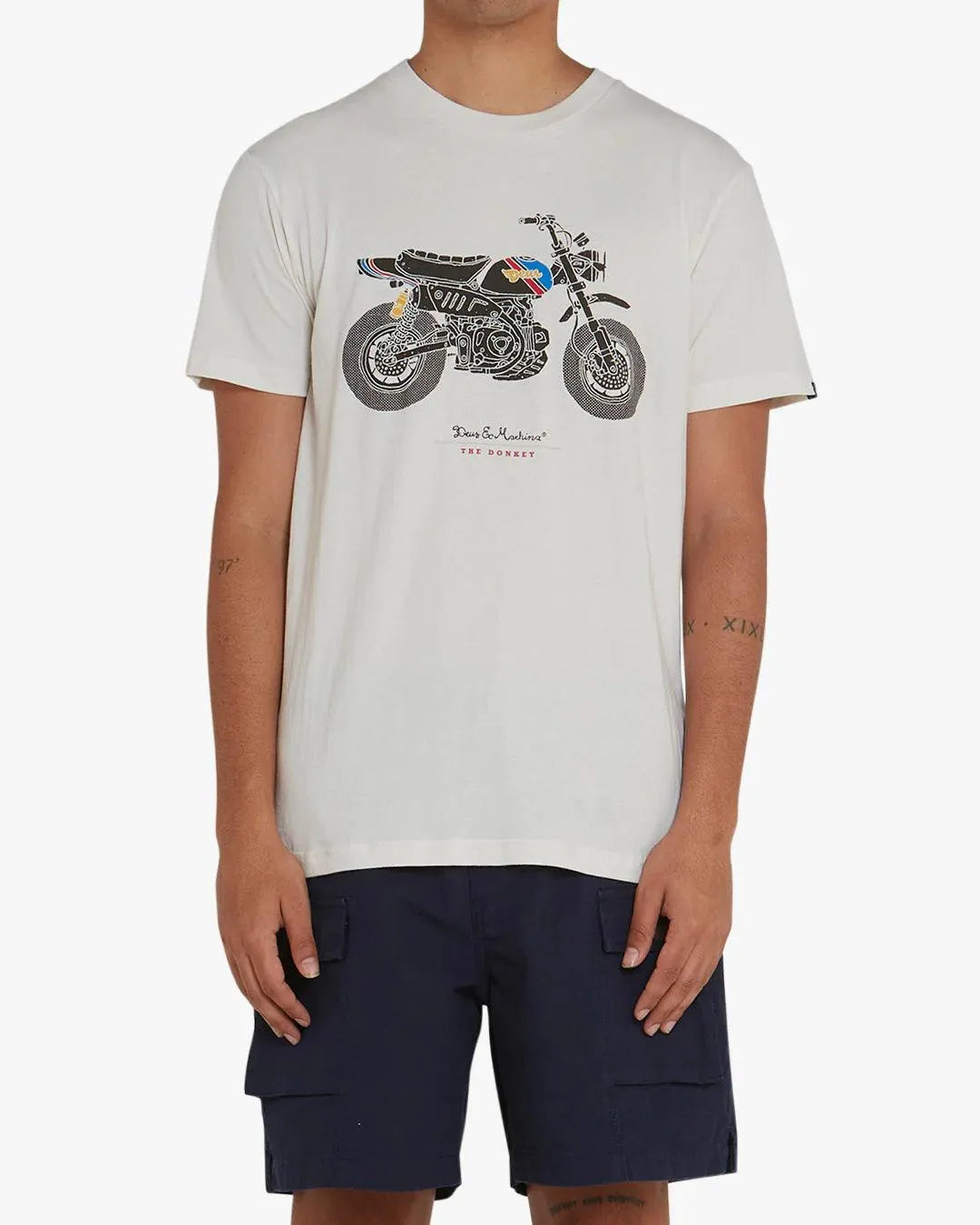 Camiseta Deus Ex Machina Monkey Vintage White - ECRU