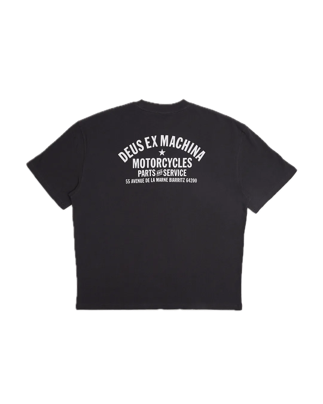 Camiseta Deus Ex Machina Oversized Biarritz Anthracite - ECRU