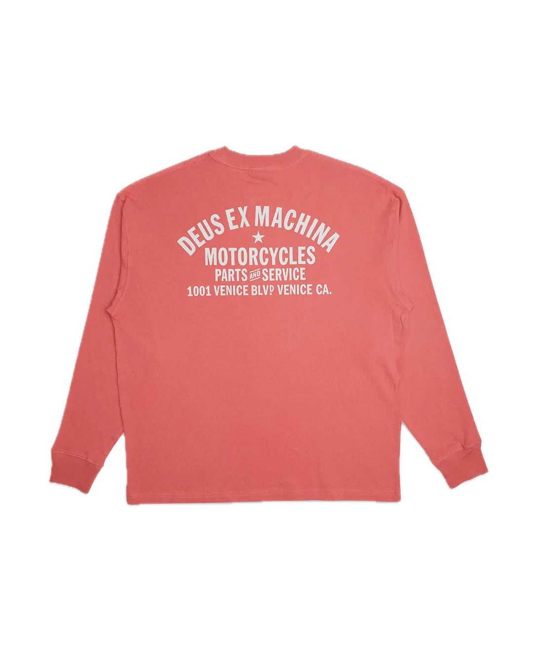 Camiseta Deus Ex Machina Oversized Venice Manga Larga Red Rose - ECRU