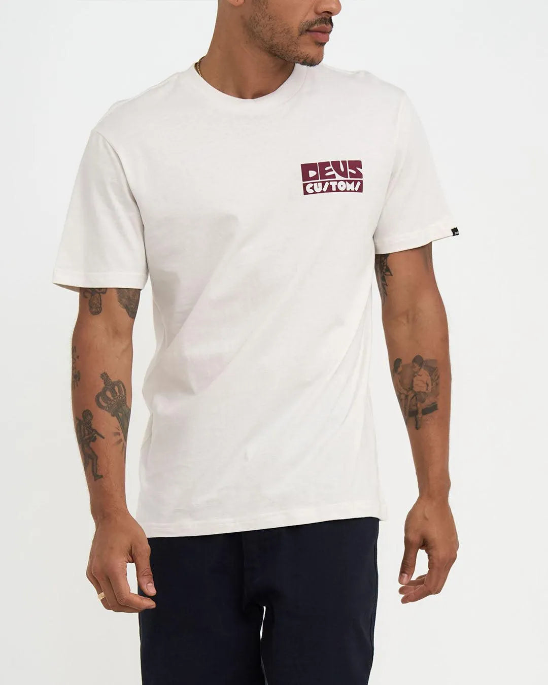 Camiseta Deus Ex Machina Pushstart Vintage Whiten - ECRU