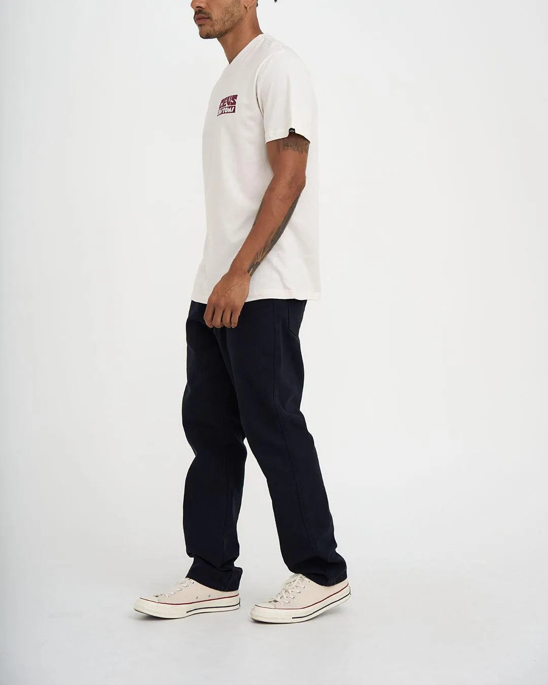 Camiseta Deus Ex Machina Pushstart Vintage Whiten - ECRU