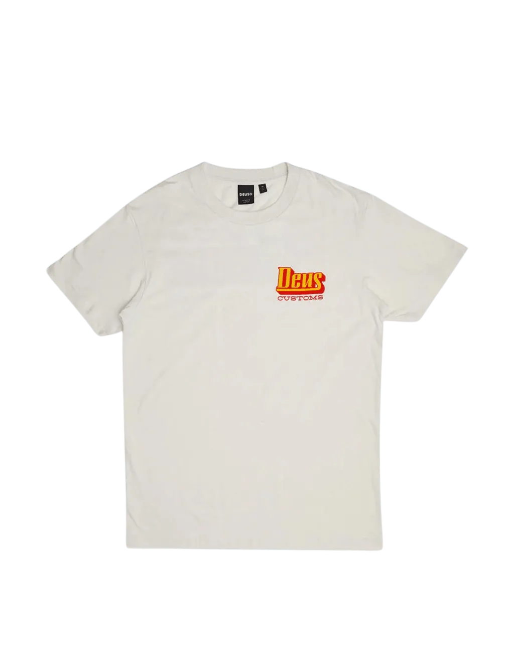 Camiseta Deus Ex Machina Stripes Vintage White - ECRU