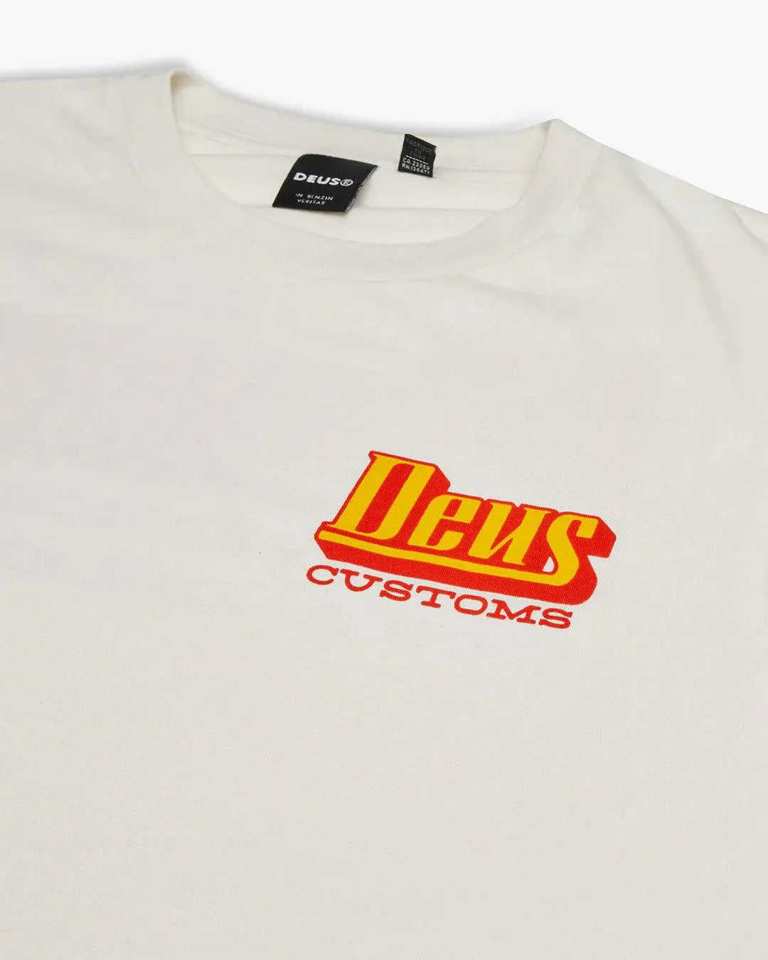 Camiseta Deus Ex Machina Stripes Vintage White - ECRU