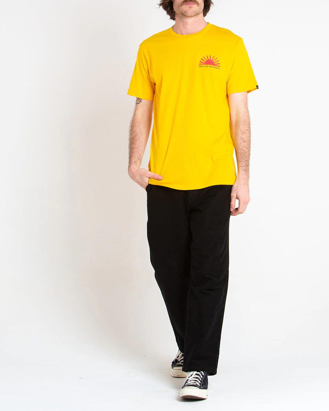 Camiseta Deus Ex Machina Sunflare Spectra Yellow - ECRU