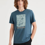 Camiseta Dockers® City By The Bay Indian Teal Blue - ECRU