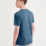 Camiseta Dockers Stencil Logo Blue Fusion - ECRU