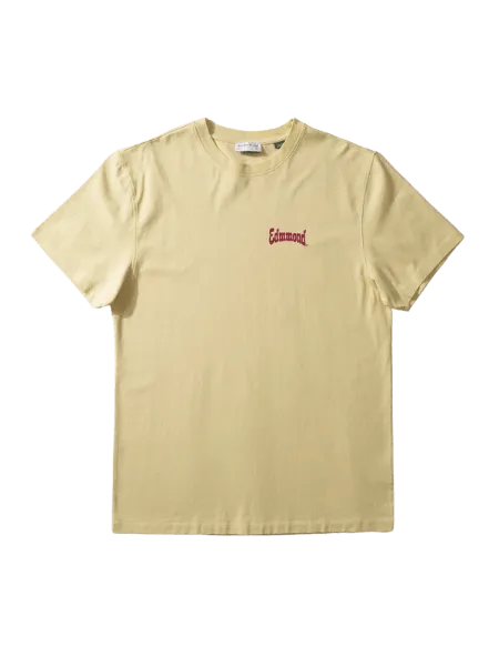 Camiseta Edmmond Studios Curly Shield Plain Yellow - ECRU