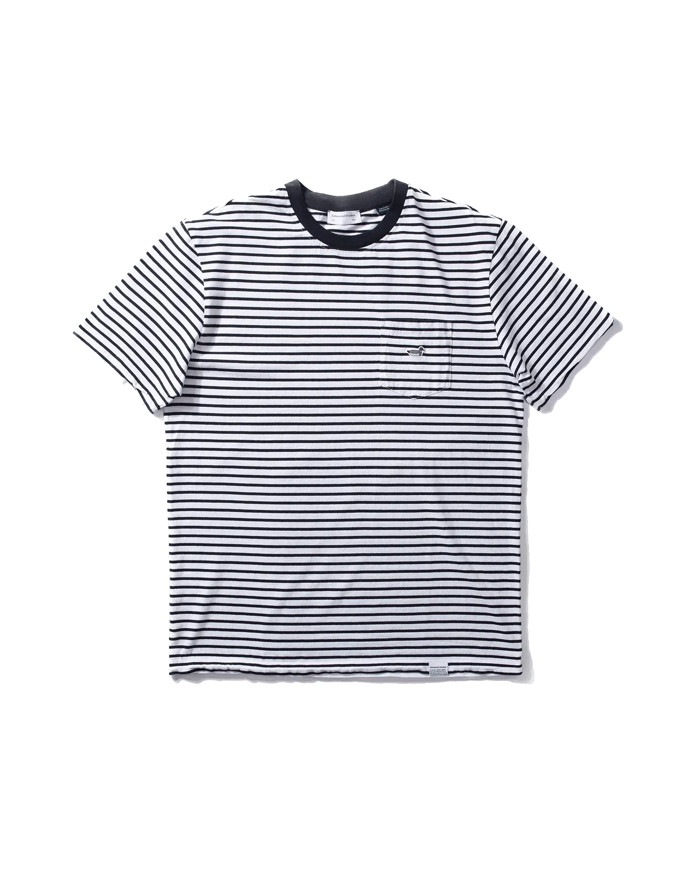Camiseta Edmmond Studios Duck Patch Horizontal Stripes - ECRU
