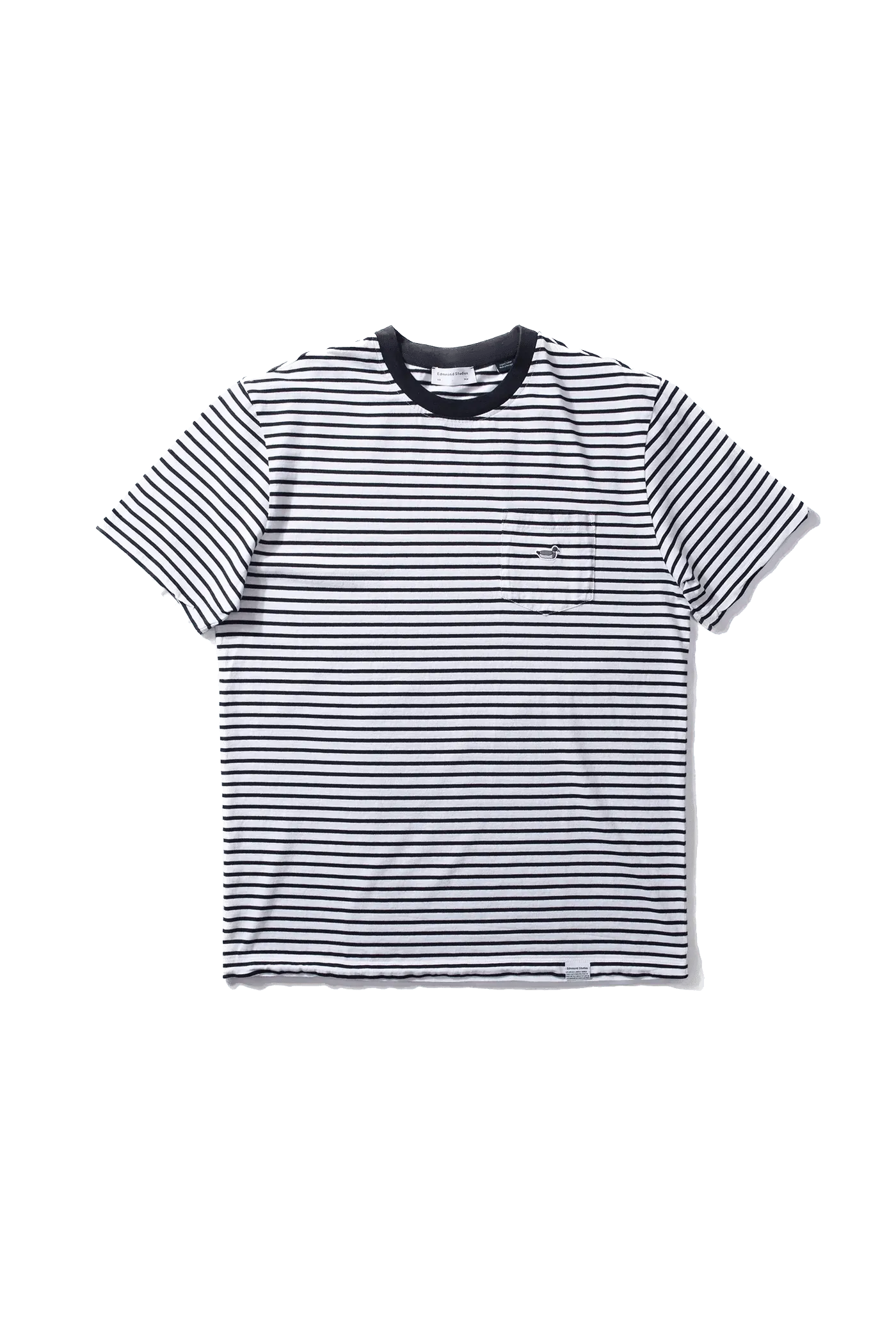 Camiseta Edmmond Studios Duck Patch Horizontal Stripes - ECRU