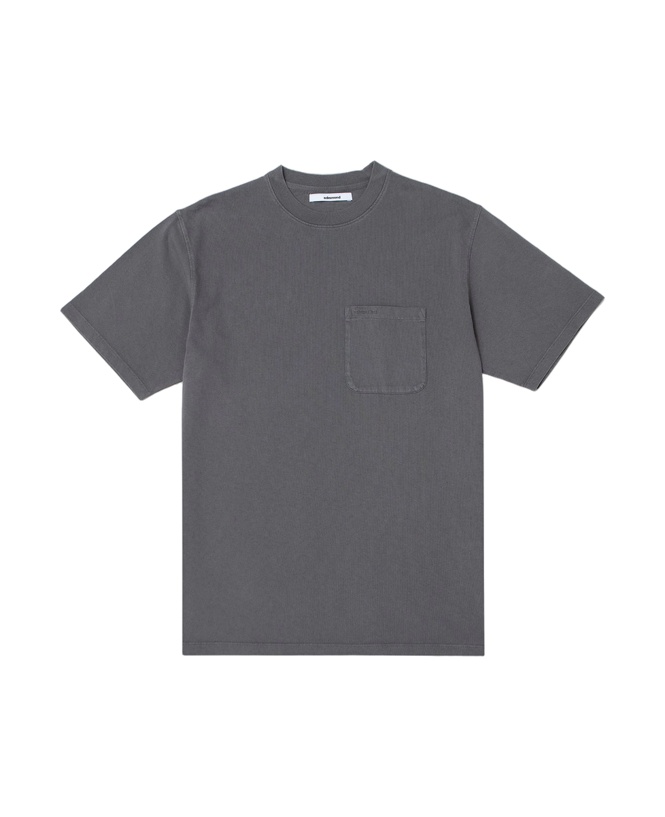 Camiseta EDMMOND STUDIOS Mini Logo Grey — vista frontal, fondo transparente