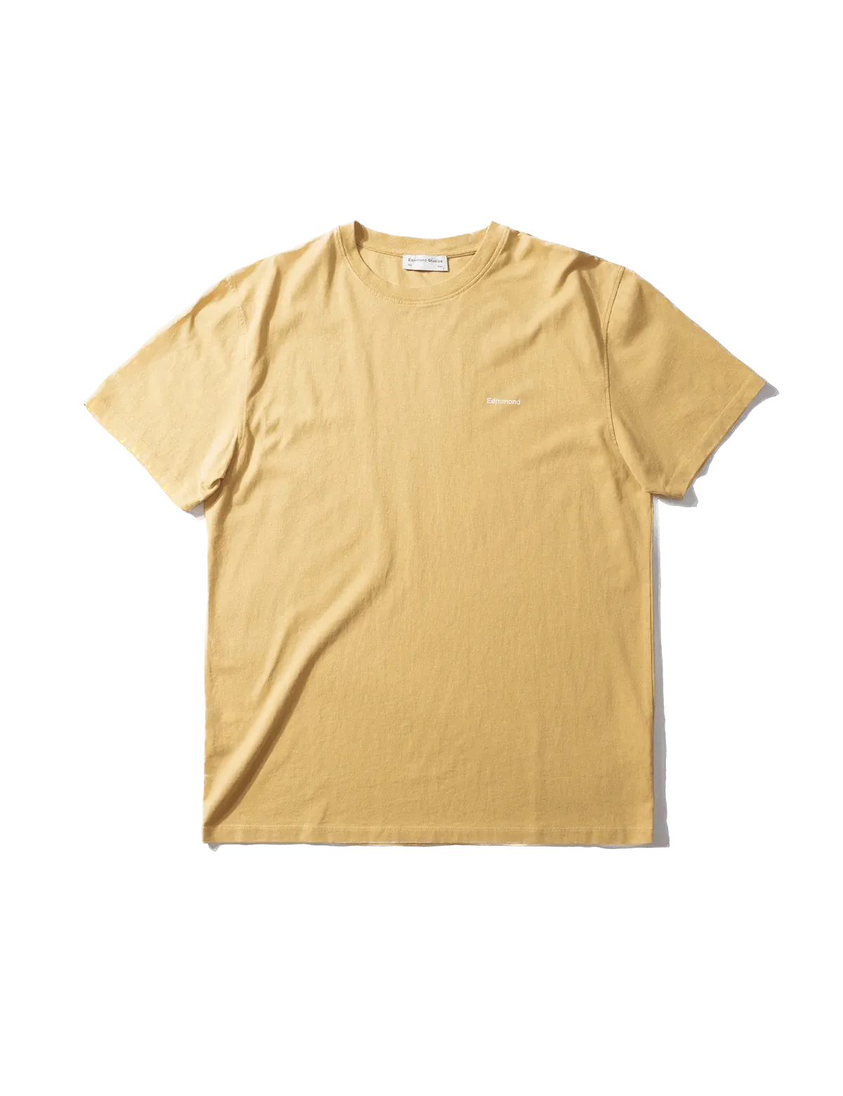 Camiseta Edmmond Studios Mini Logo Plain Light Yellow - ECRU