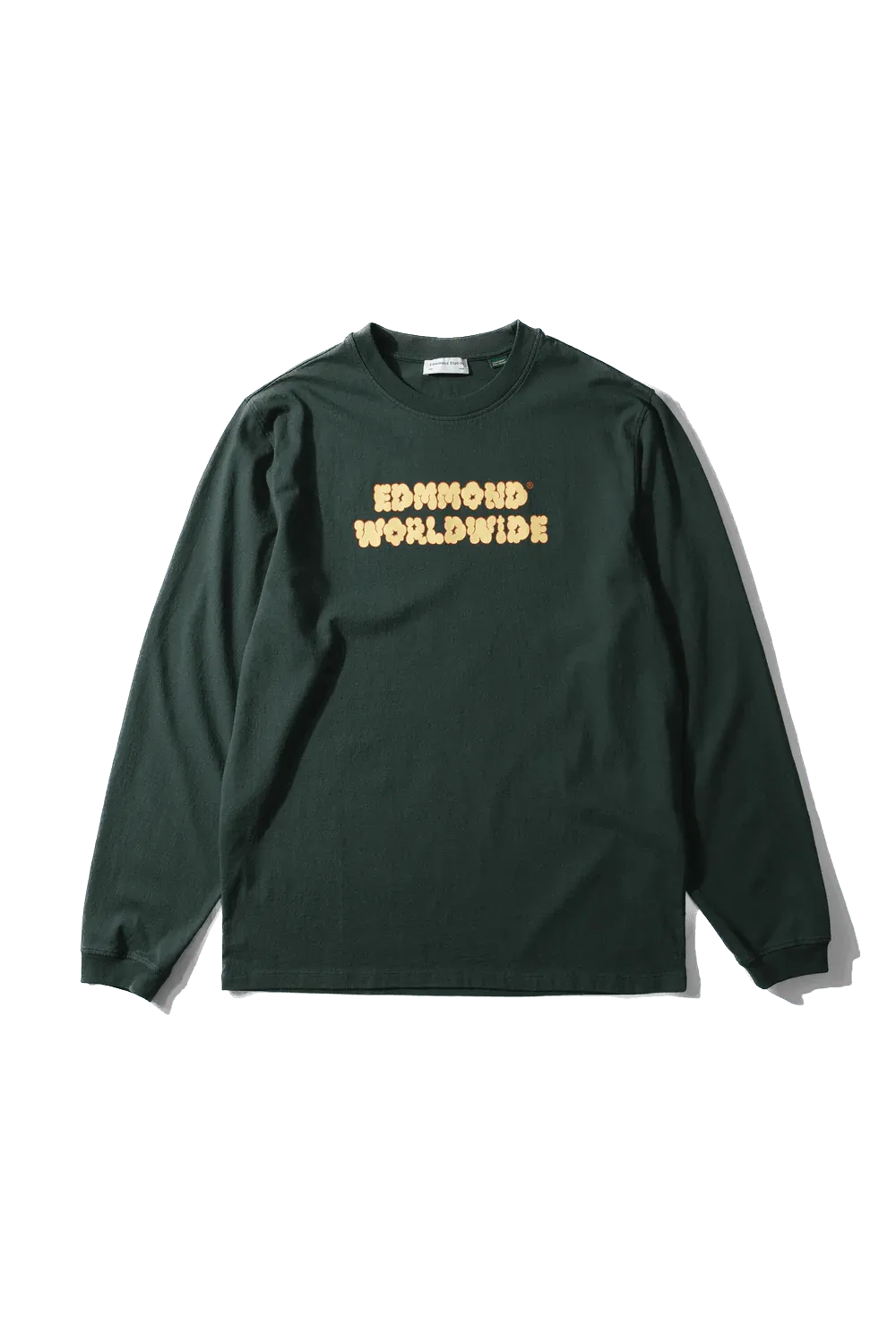 Camiseta Edmmond Studios Puff Manga Larga Plain Dk Green - ECRU