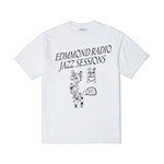 Camiseta EDMMOND STUDIOS VIP Queue White — vista frontal, fondo transparente