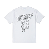 Camiseta EDMMOND STUDIOS VIP Queue White — vista frontal, fondo transparente