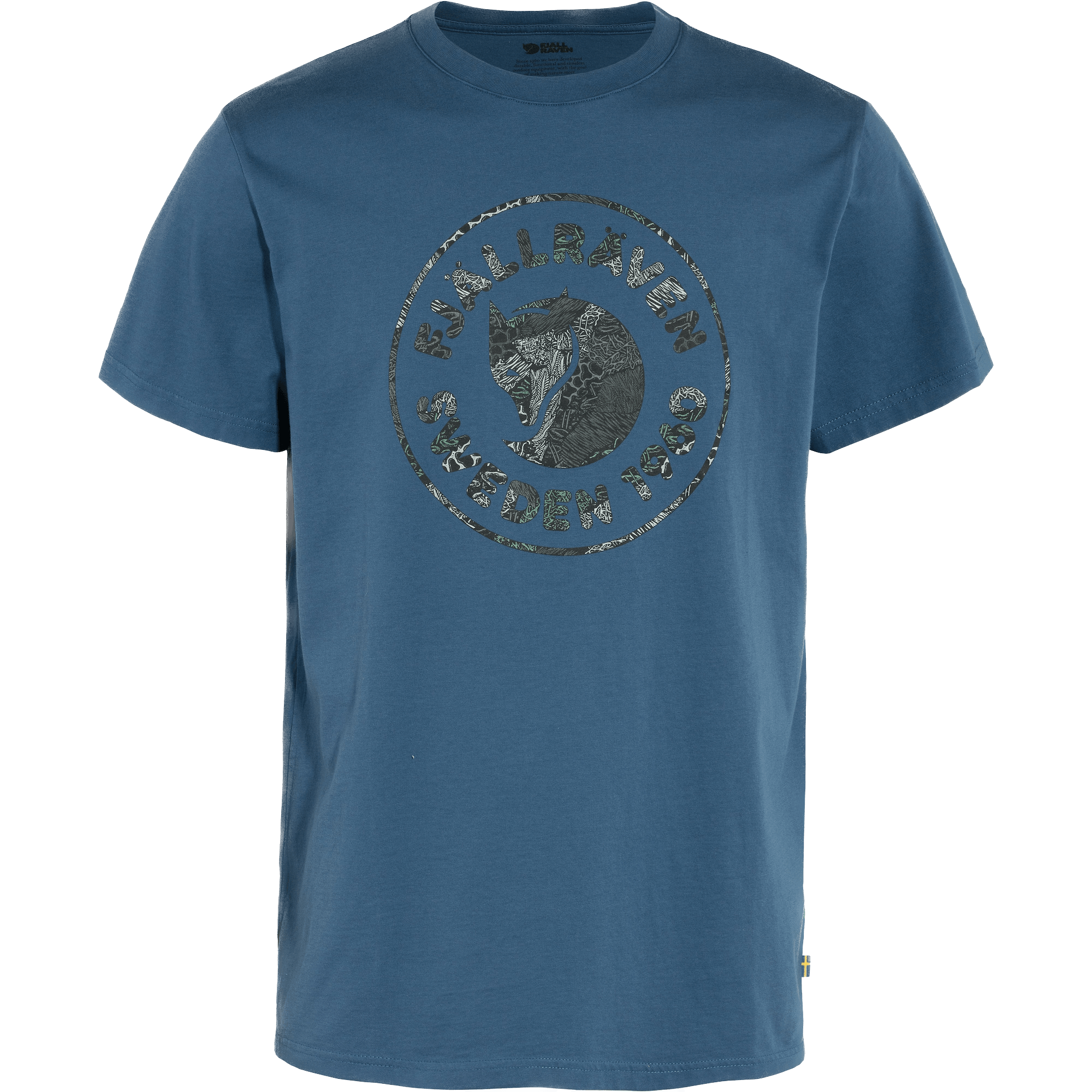 Camiseta Fjallraven Kånken Art Indigo Blue - ECRU