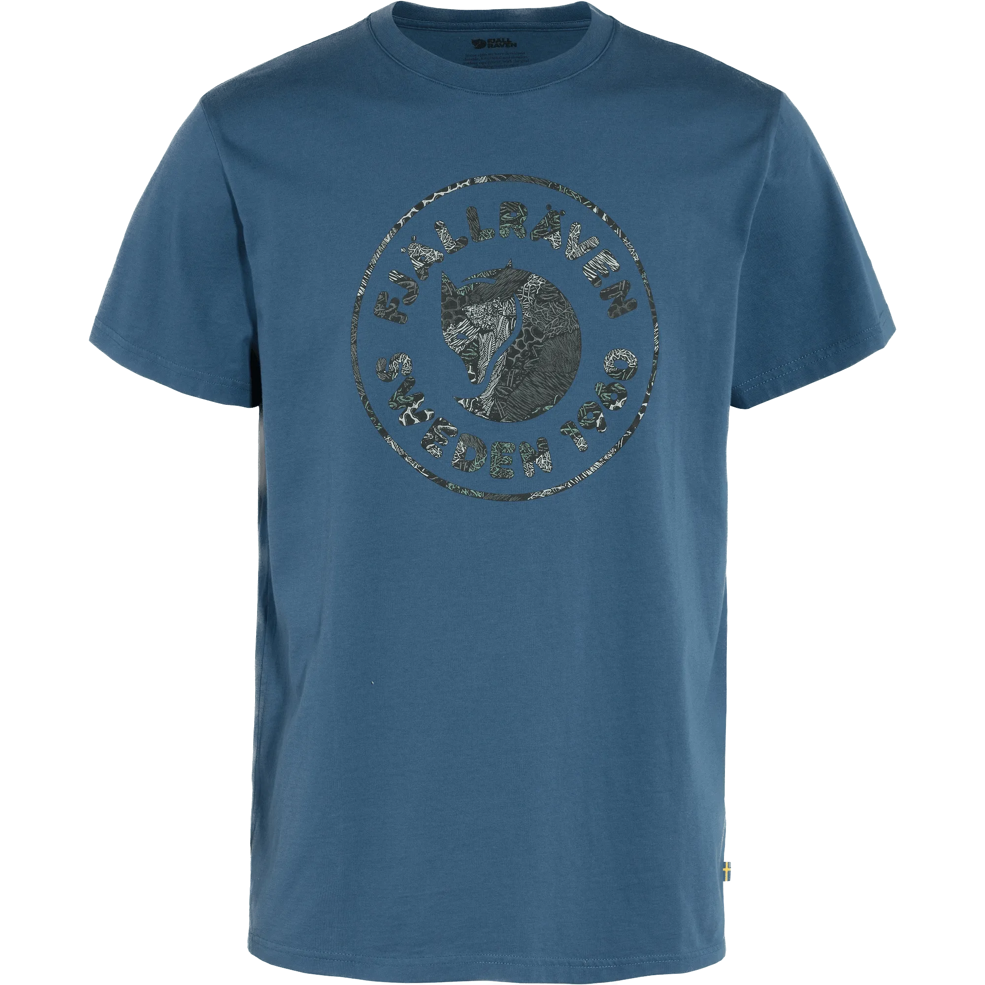 Camiseta Fjallraven Kånken Art Indigo Blue - ECRU