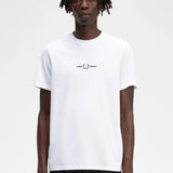 Camiseta Fred Perry Bordada M4580 Blanca - ECRU