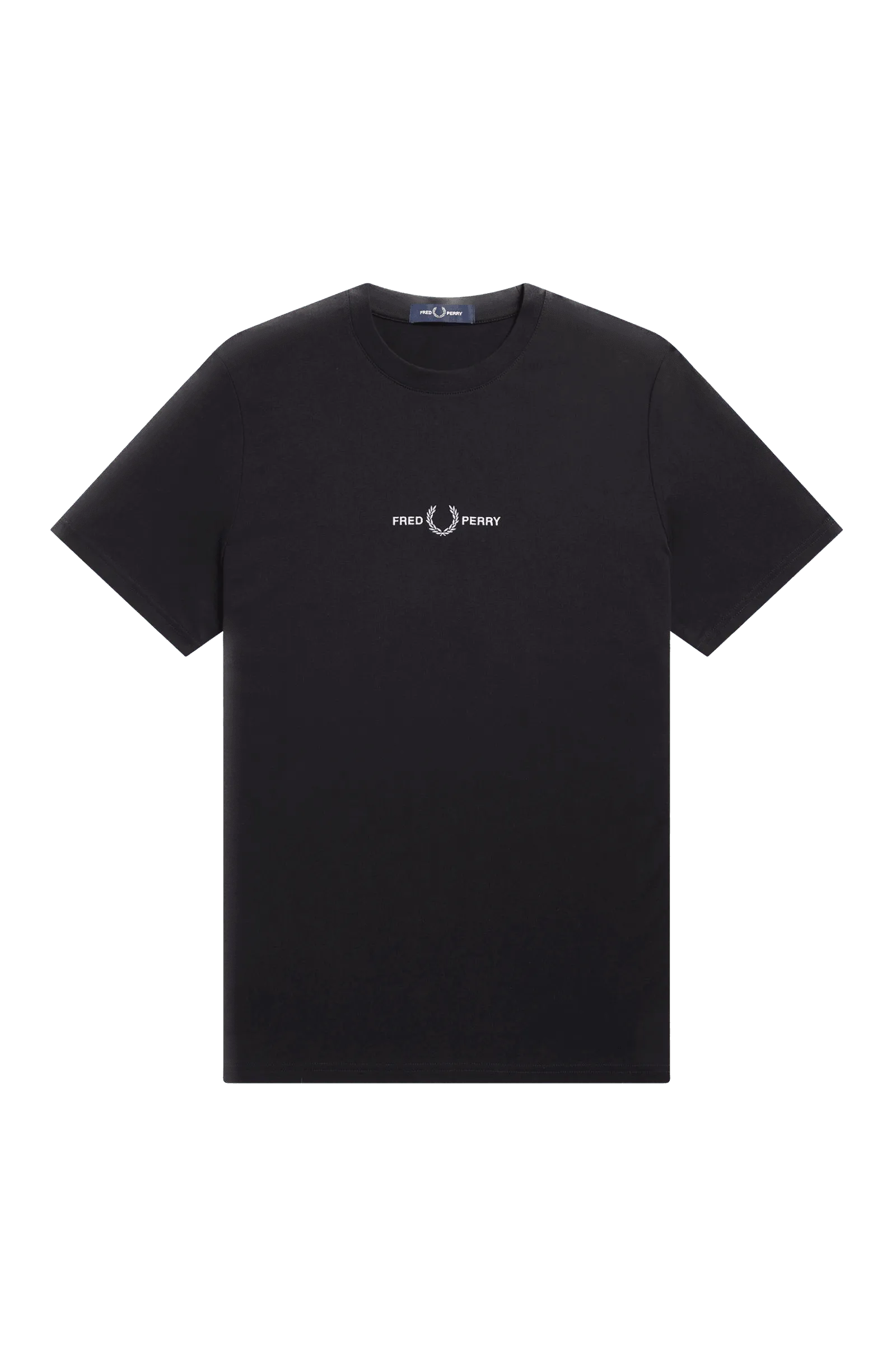 Camiseta Fred Perry Bordada M4580 Negra - ECRU