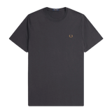 Camiseta Fred Perry M1600 Gris Ancla Caramelo Oscuro - ECRU