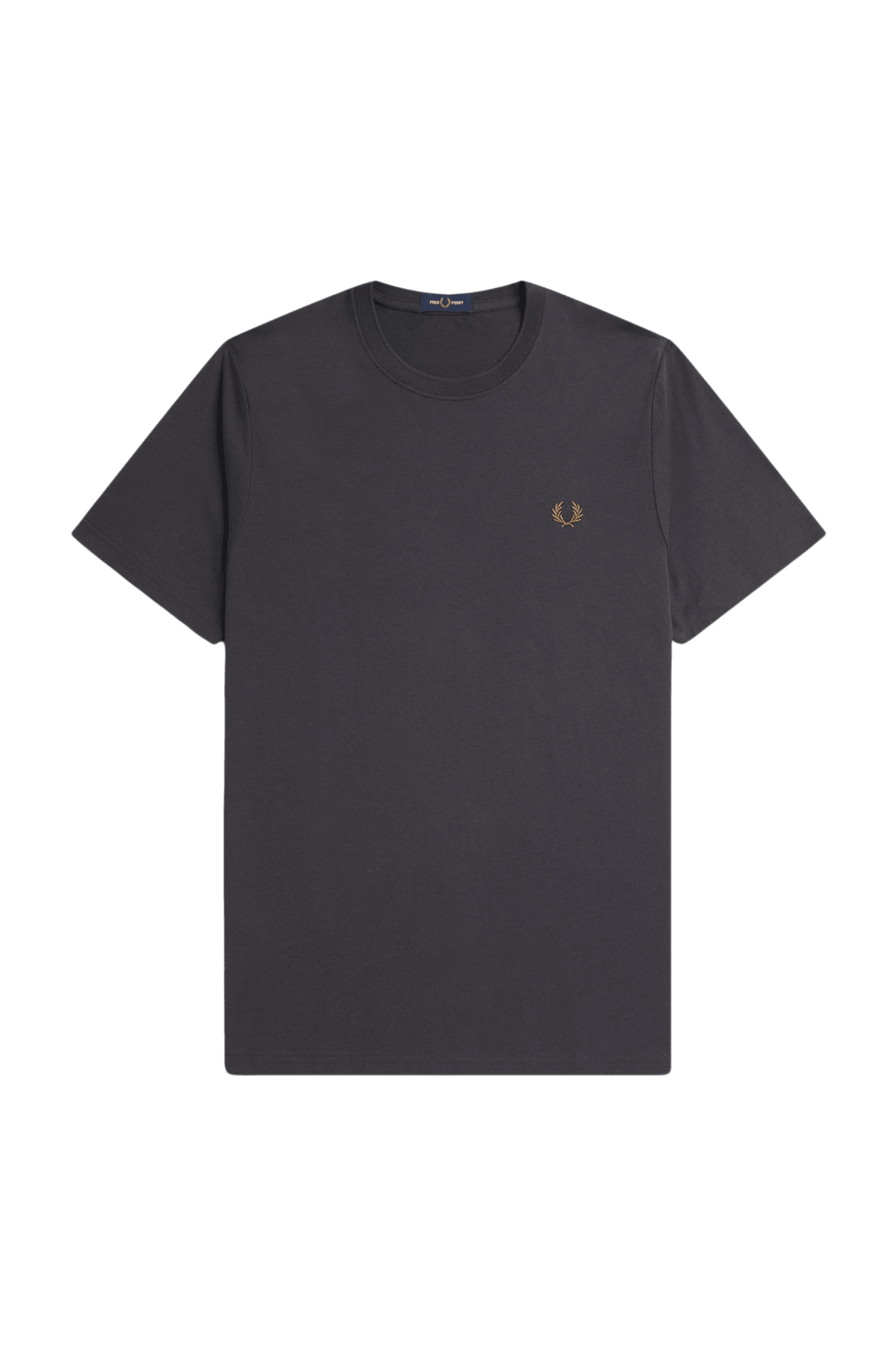 Camiseta Fred Perry M1600 Gris Ancla Caramelo Oscuro - ECRU
