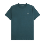 Camiseta Fred Perry Ringer M3519 Azul petróleo - ECRU