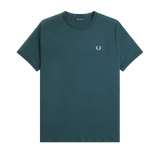 Camiseta Fred Perry Ringer M3519 Azul petróleo - ECRU